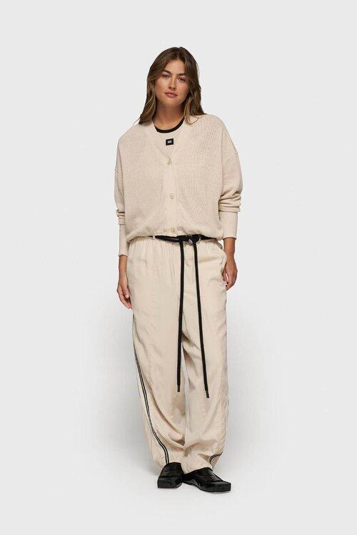 10Days leichte erdfarbene V-Ausschnitt Strickjacke aus Mesh