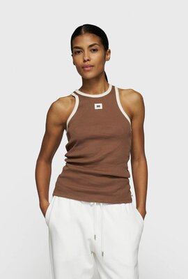 10Days Trüffel-Tanktop mit Rippenkontrast 10Days Trüffel-Tanktop mit Rippenkontrast