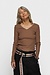 10Days truffle v-neck long sleeve ballet top