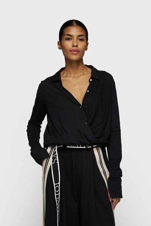 10Days Black wrap blouse