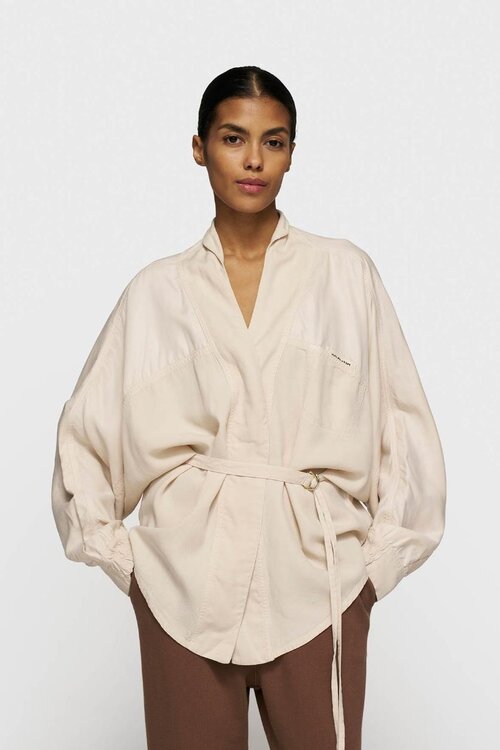 10Days light earth kimono blouse tencel