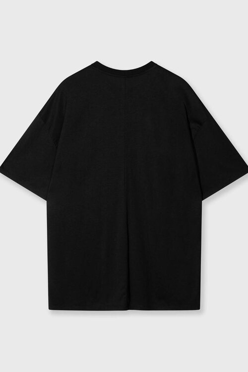 10Days Schwarzes übergroßes T-Shirt Jersey