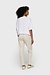 10Days Soft White Melee belted cropped jogger tape