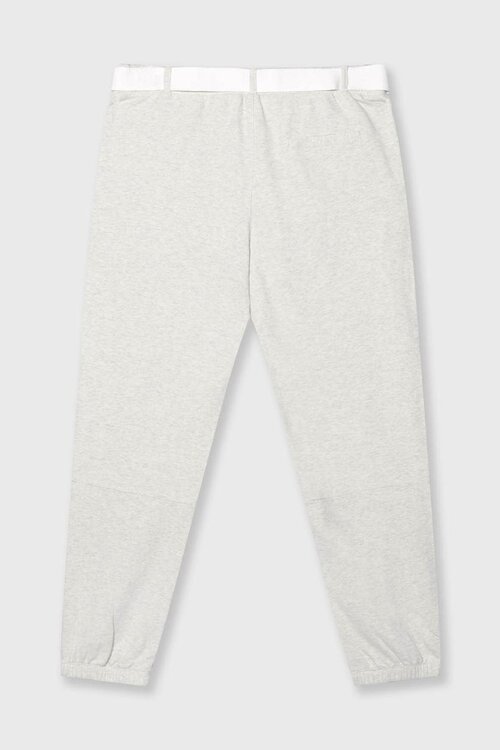 10Days Soft White Melee Jogginghose mit Gürtel und verkürztem Schnitt