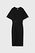 10Days Black tee dress gathering