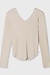10Days light earth v-neck long sleeve ballet top