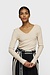 10Days light earth v-neck long sleeve ballet top