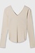 10Days light earth v-neck long sleeve ballet top