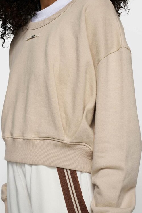 10Days Leichter erdfarbener, abgeschnittener Pullover, Versammlung