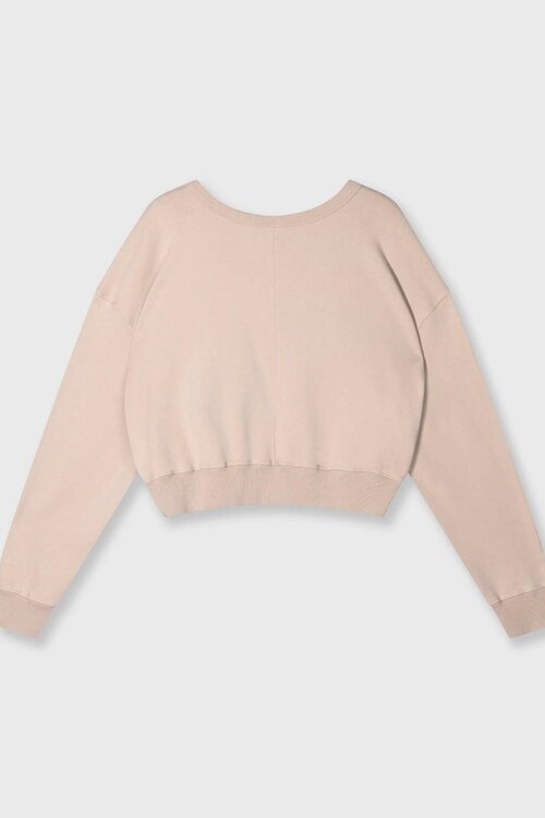 10Days Leichter erdfarbener, abgeschnittener Pullover, Versammlung