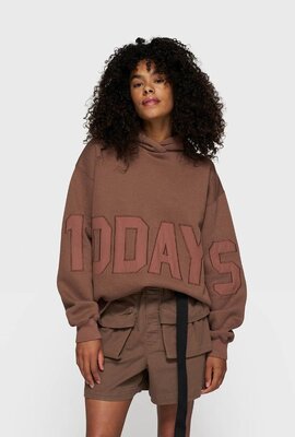 10Days Trüffel Statement Logo Hoodie