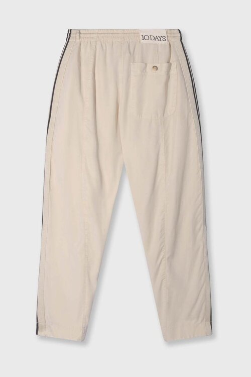 10Days Leichte erdfarbene weite konische Hosen aus Tencel