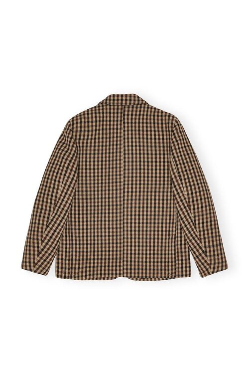 Ganni Camel Oversized Blazer