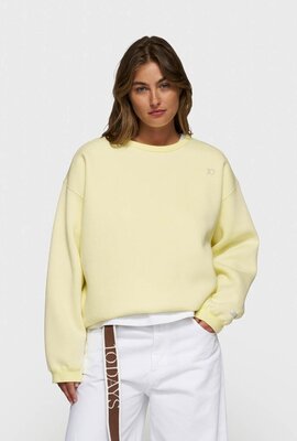 10Days Pastellgelber Pullover mit rohem Rand