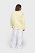 10Days Pastellgelber Pullover mit rohem Rand