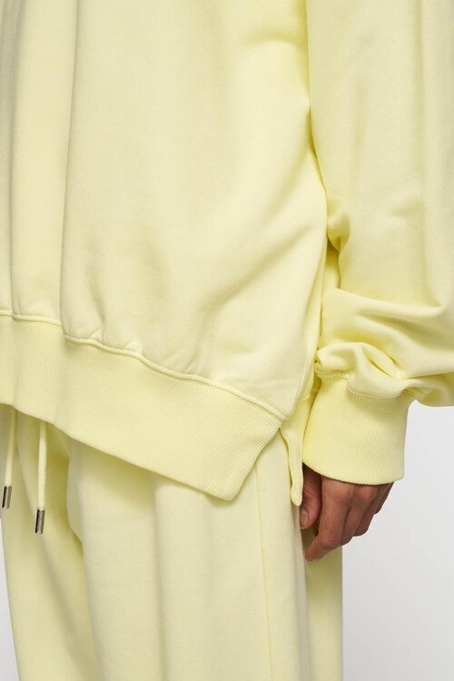 10Days Pastellgelber übergroßer Pullover mit Logo