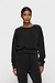 10Days Schwarzer weicher Scuba-Cropped-Pullover
