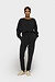 10Days Schwarzer weicher Scuba-Cropped-Pullover