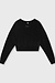 10Days Schwarzer weicher Scuba-Cropped-Pullover