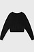 10Days Schwarzer weicher Scuba-Cropped-Pullover