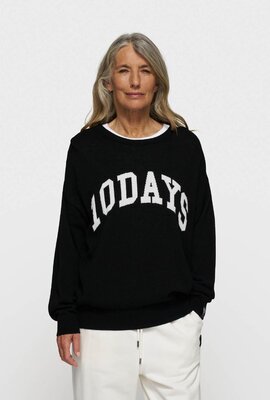 10Days Schwarzer Statement-Strickpullover