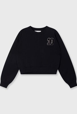 10Days Schwarzer kurzer Pullover 10