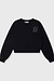 10Days Schwarzer kurzer Pullover 10