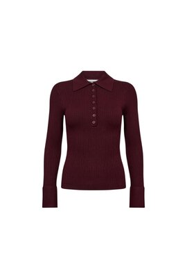 Co'couture Bordeaux Bonny Polo Pullover