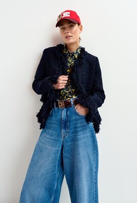 Essentiel Antwerp Navy Fransen Jacke