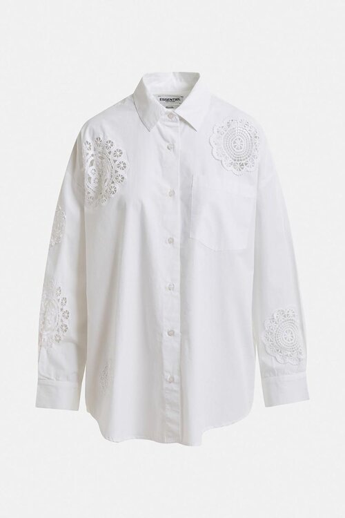 Essentiel Antwerp Weiße Spitzenapplikation Bluse