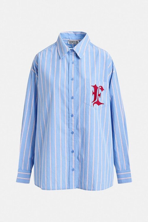 Essentiel Antwerp Hellblaues Oversized-Bluse