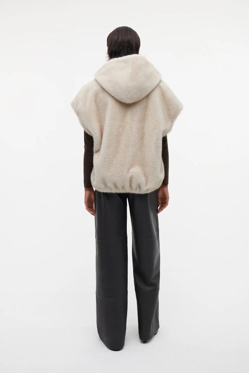 Studio AR by Arma Beige Olena Faux-Mink-Weste