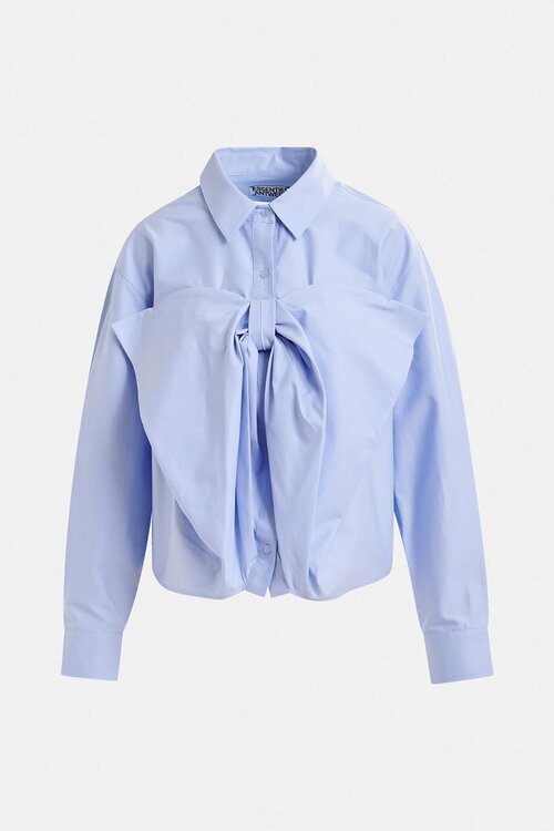 Essentiel Antwerp Hellblaue Schleifenbluse