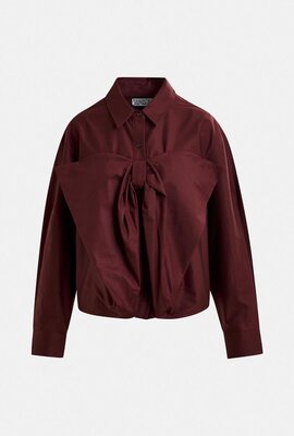 Essentiel Antwerp Bordeaux Schleifenbluse