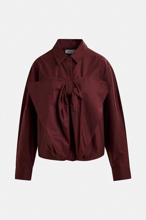 Essentiel Antwerp Bordeaux Schleifenbluse