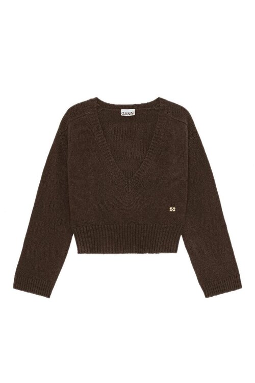 Ganni Brauner Pullover