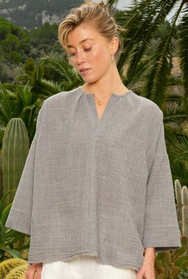 Sea Me Happy Graue Bluse