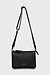 10Days Schwarze Leder-Doppel-Mini-Tasche