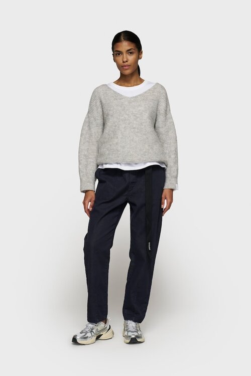 10Days Dunkelblaue Hose mit Gürtel