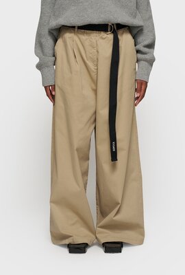 10Days leichte erdfarbene weite Twill-Hose