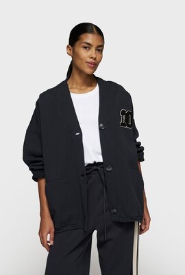 10Days Dunkelblaue Baseball-Cardigan 10 10Days Dunkelblaue Baseball-Cardigan 10