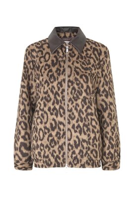 Baum Und Pferdgarten Leoparden Wolle Kurze Jacke