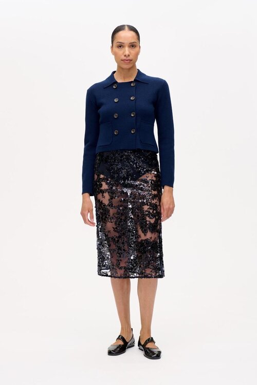 Baum Und Pferdgarten Blauer Rock