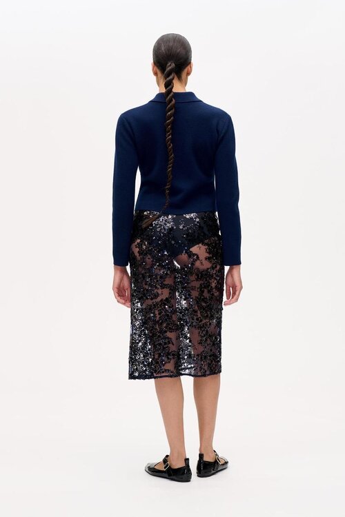 Baum Und Pferdgarten Blauer Rock