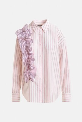 Essentiel Antwerp Rosa Rüschenbluse