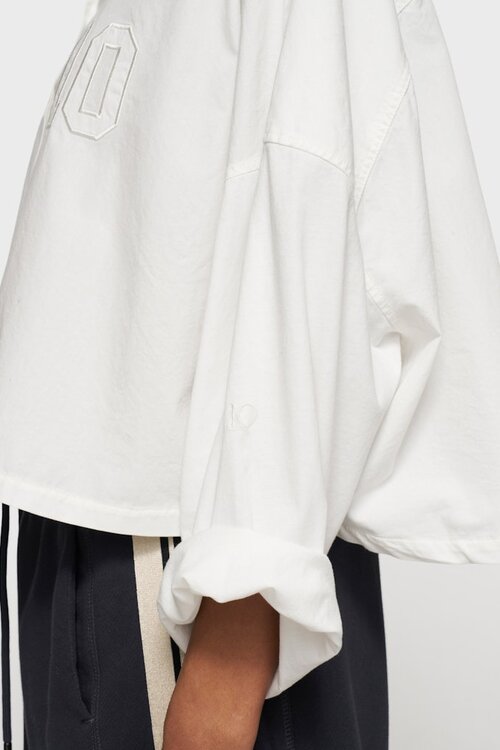 10Days Ecru oversized cropped Shirt