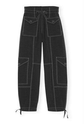 Ganni Schwarze Cargo-Hose