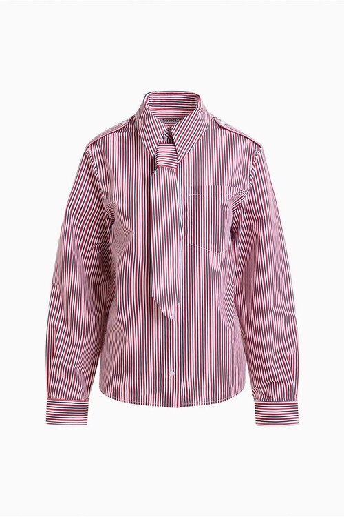 Essentiel Antwerp Rote Bluse mit Krawatte