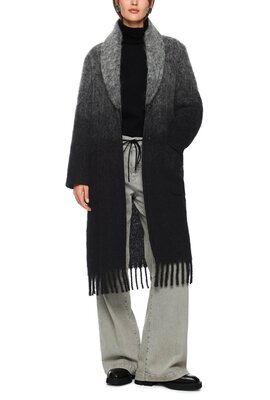 Marc Cain Rauchgrauer Melange-Mantel