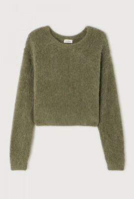 American Vintage Khakifarbener Strickpullover
